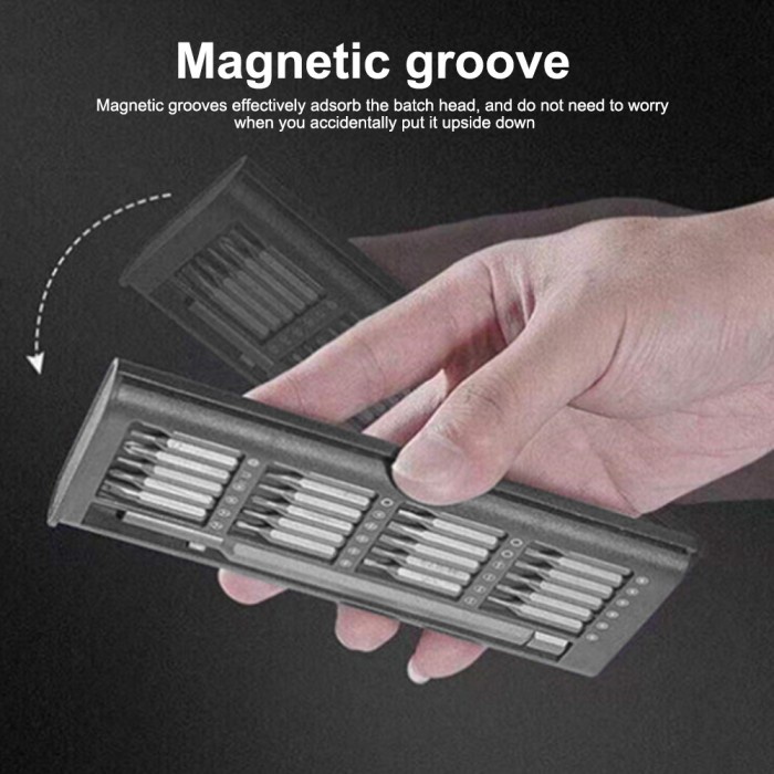 Triple W 24 in 1 Screwdriver Tools Obeng Magnet Set Hp Kamera Laptop Foldable