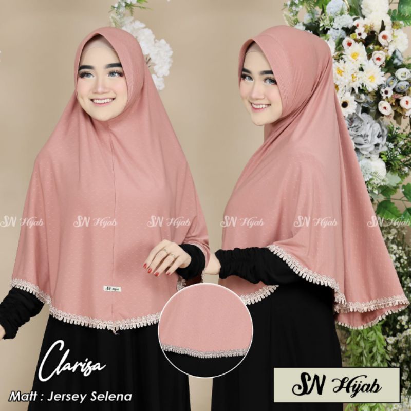 Jilbab Jersey Jumbo Renda Clarisa Premium SN Hijab