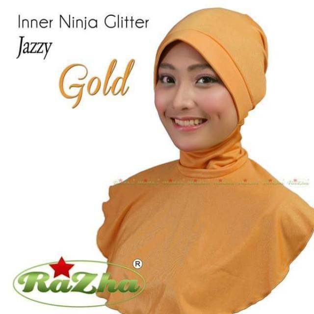 Inner Ninja Glitter Jazzy RAZHA | Inner Ninja Pet (Topi) Antem | Dalaman Ninja Syari Anti Pusing