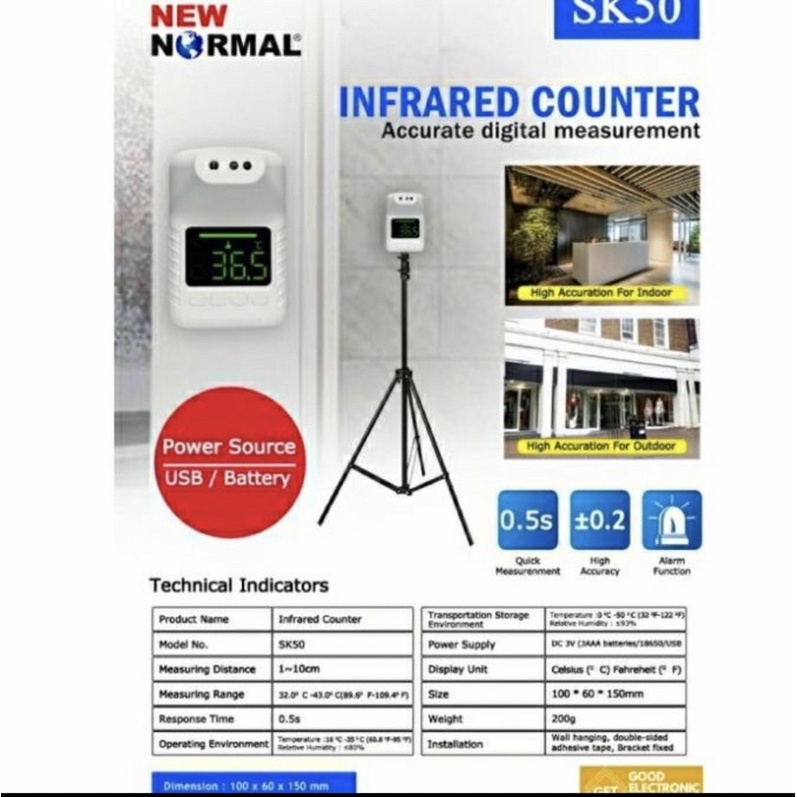 THERMOMETER infrared Sk50 new with tripod stand ORIGINAL