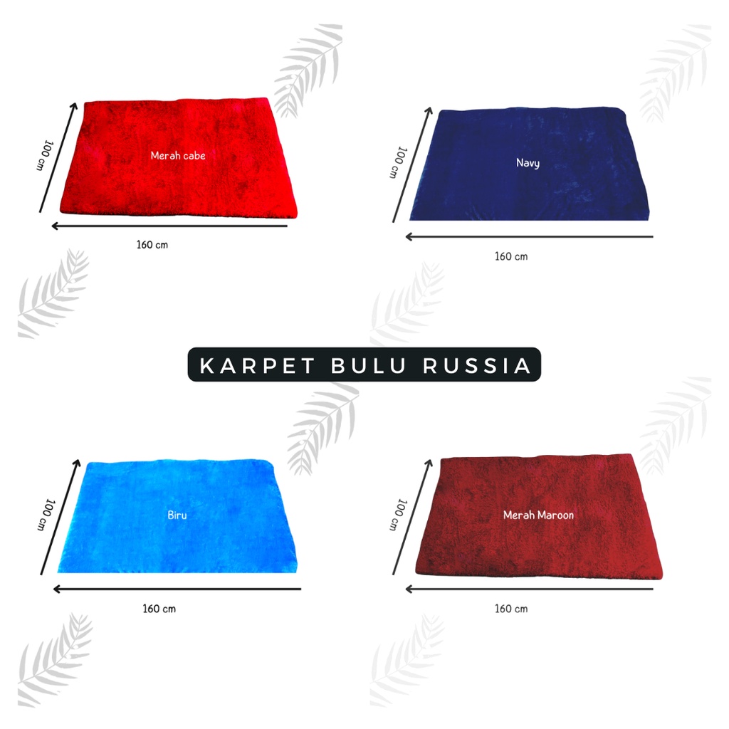 Karpet bulu rasfur russia bisa cod ukuran 160cm x 100cm murah