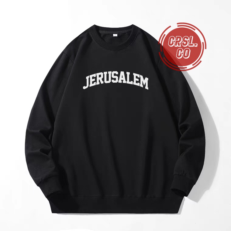 SWEATER CREWNECK OVERSIZE PRIA JUMBO M-2XL CREWMACK JERUSALEM CASUAL