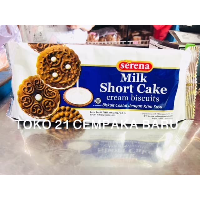 

Serena Short Cake Rasa Milk Susu 225 gram | Biskuit Krim Cream Susu 225g Murah Promo