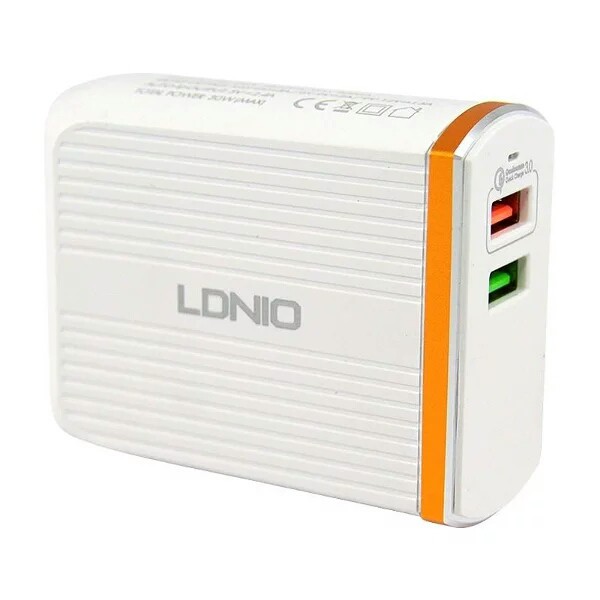 PROMO LDNIO Dual USB Travel Charger A2502Q With Cable USB Lightning