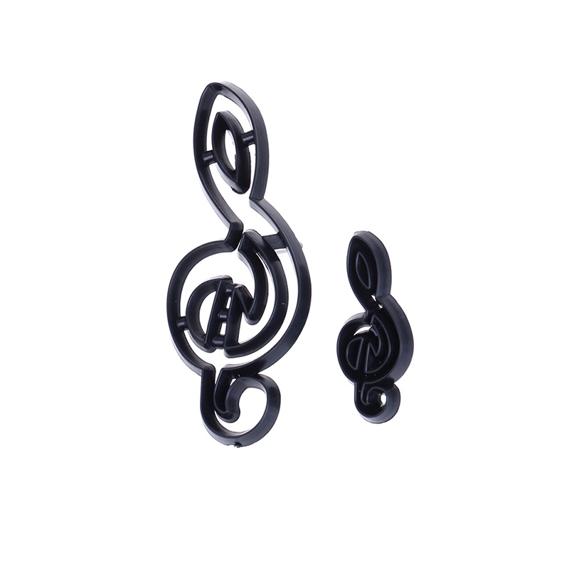 10pcs / set Cetakan Pemotong Adonan Kue Fondant Desain Not Musikal Bahan Plastik