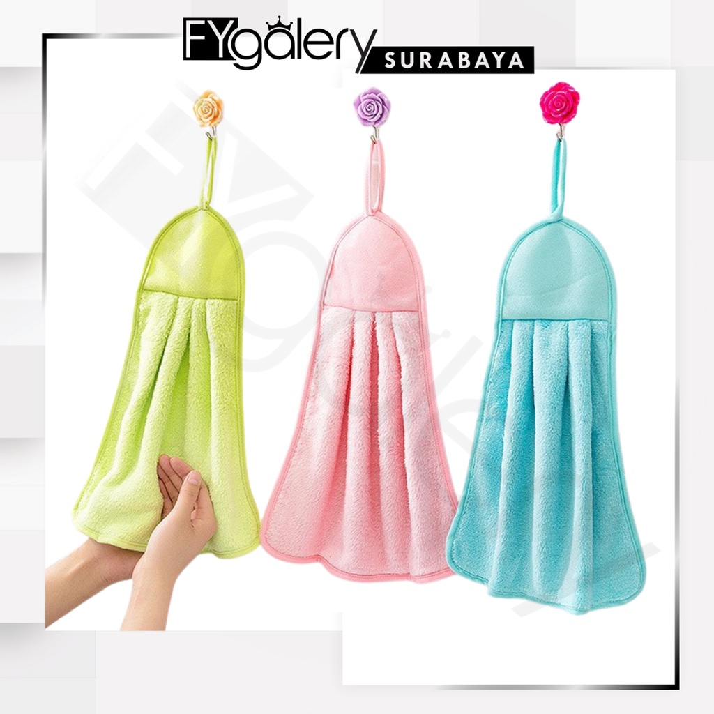 FYGALERYSURABAYA Lap Tangan Polos Kain Beludru Halus Handuk Mini