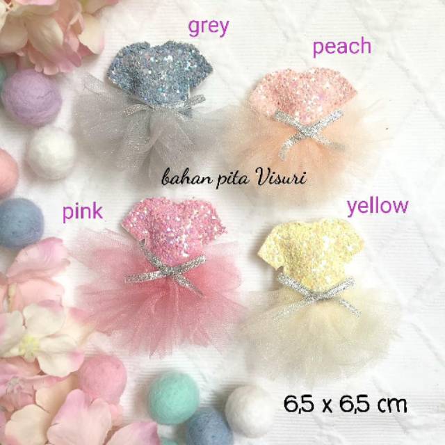 Aplikasi Baju Gliter Tulle