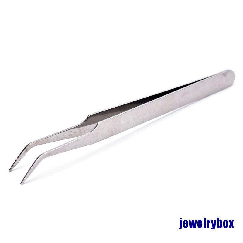 2 Pcs Pinset Bulu Mata Palsu Bahan Stainless Steel Untuk Nail Art