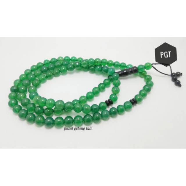 PGT-1  Tasbih. Tasbeh.Batu ijo  Tasbih batu hijau Giok alami Tasbih Batu Hijau Natural Tasbih Murah