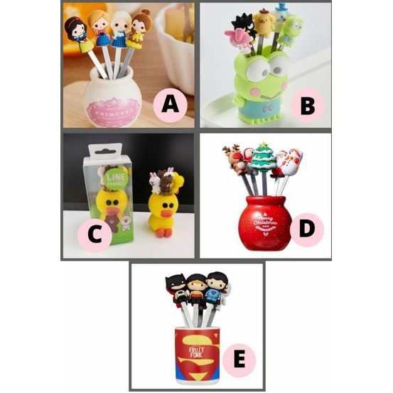 garpu buah karakter / garpu buah lucu / cute fork
