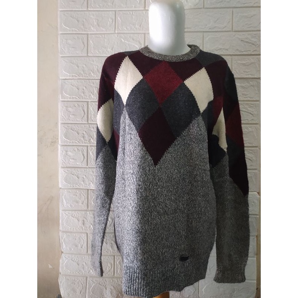 [PRELOVED] Sweater Argyle/Ketupat Hangten