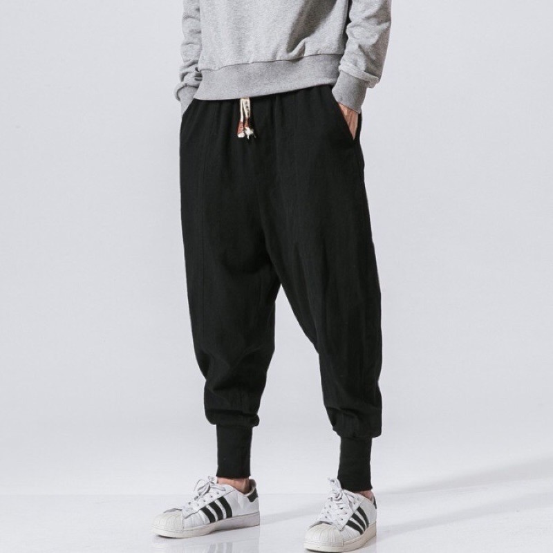 HR6 CELANA HAREM JOGGER LINEN IMPORT PRIA JEPANG HARAJUKU BIG SIZE M-5XL