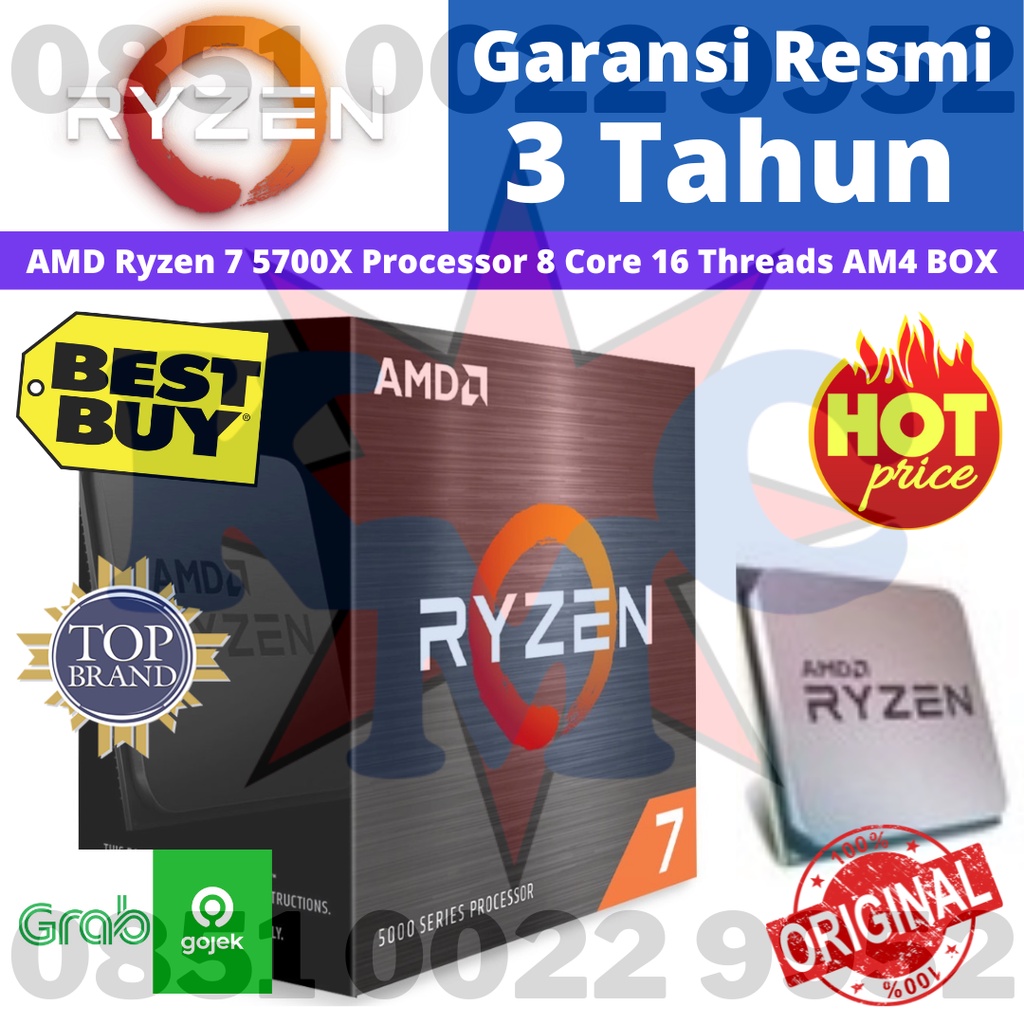 AMD Ryzen 7 5700X Processor 8 Core 16 Threads AM4 BOX