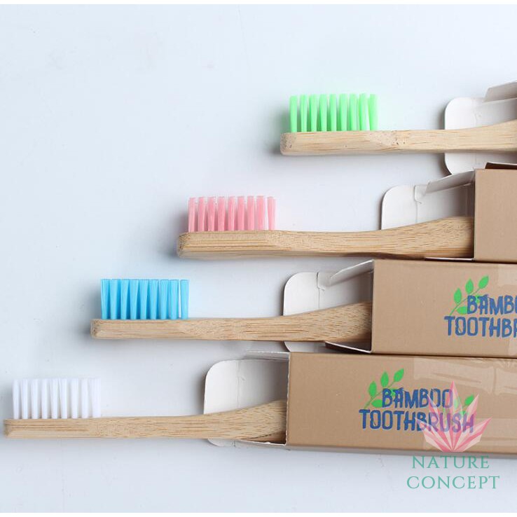 Bamboo Toothbrush Sikat Gigi Bambu - per SET isi 4 pcs