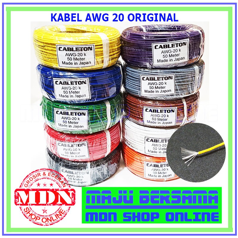 Kabel Awg 20 Original per 1 Rol 50 Meter