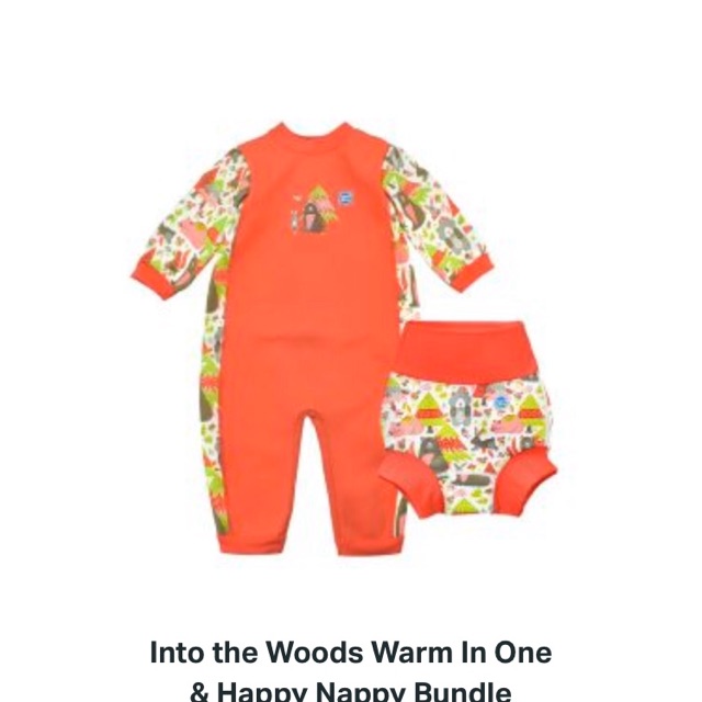 Bundling Splash About Warm in One Swimsuit dan Happy Nappy Swim/diapers Pant - baju renang baby