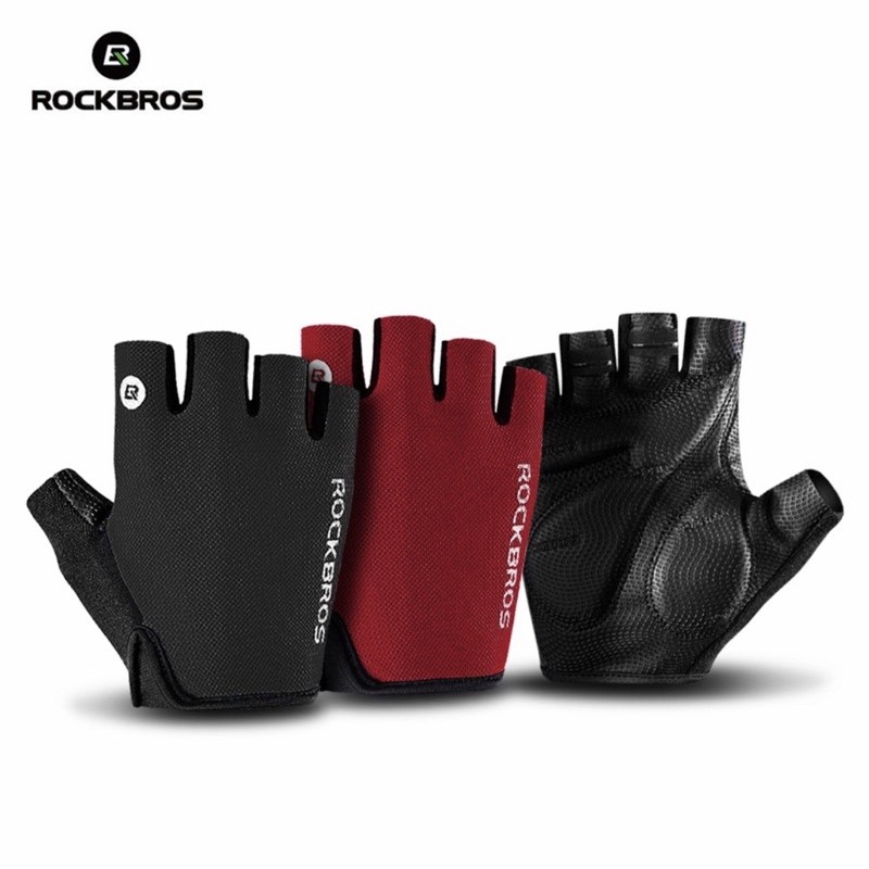 Sarung Tangan Rockbros S106 Sepeda Gloves Half Finger Original