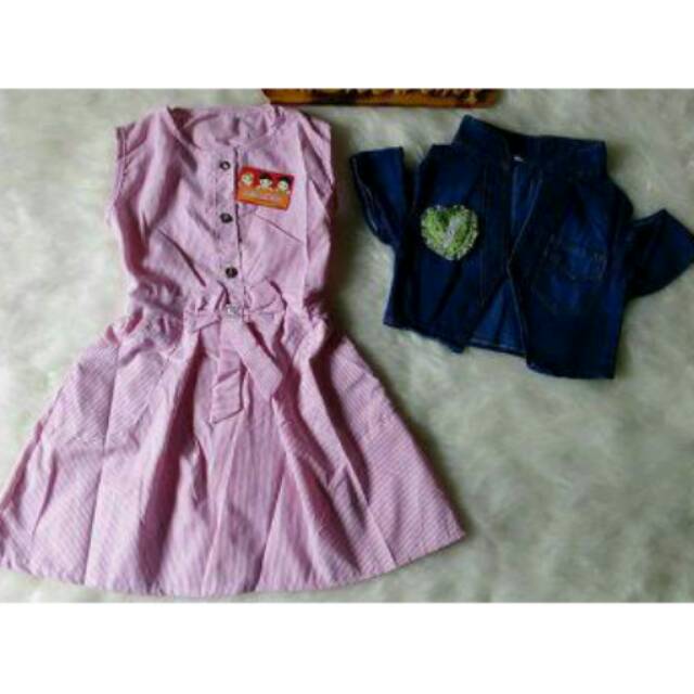 Dress Sabrina rompi,,,size:2-4th