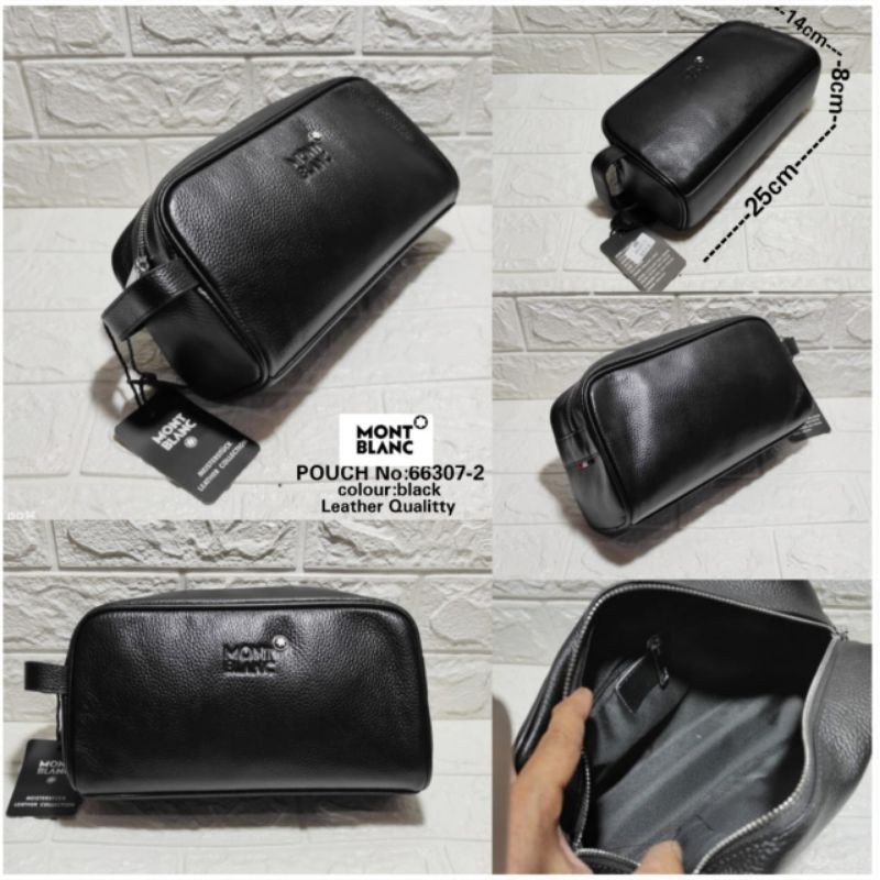 Pouch Bag Montblanc/Tas Tangan Leather/Handbag Montblanc Kulit Asli Import