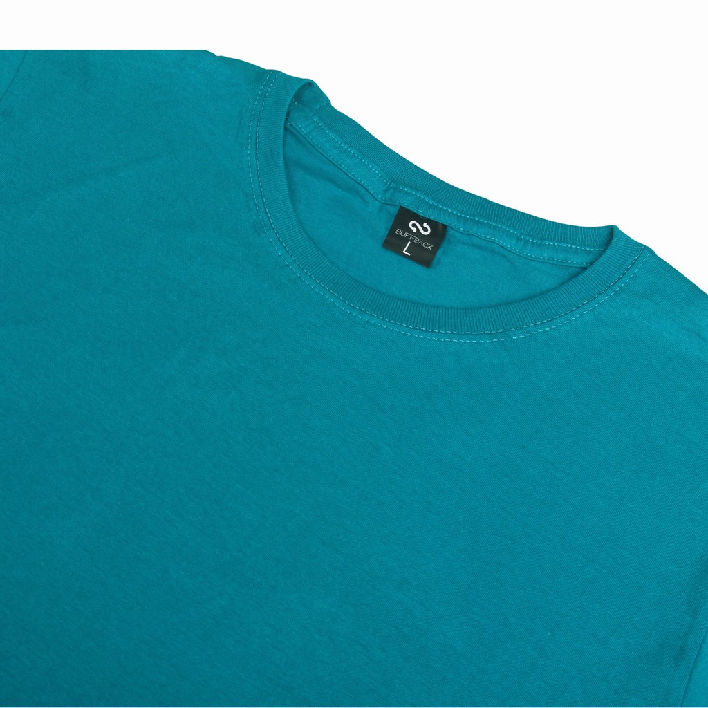 TShirt Kaos Buffback Polos Cotton Combed 30 S Biru Tosca