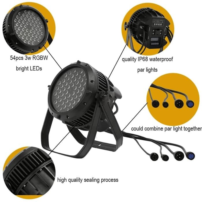 Dijual Lampu par led 54x3watt rgbw full colour outdoor water proof Limited