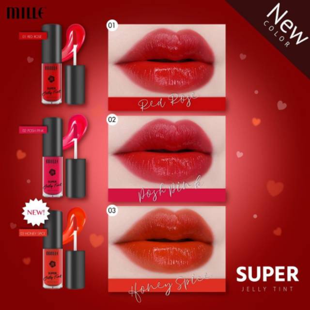 MILLE Tattoo Velvet Tint &amp; Super Jelly Tint Merveille Beaute Thailand / Lip / Lipstick / Matte