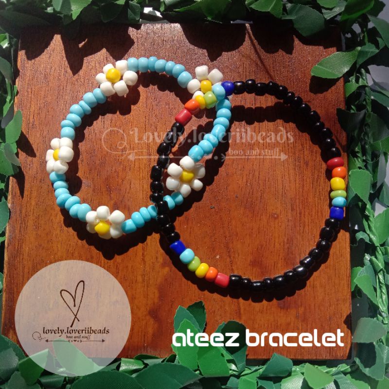 Ateez bracelet / gelang KPop / hongjong bracelet / gelang manik / san bracelet/ Wooyoung bracelet