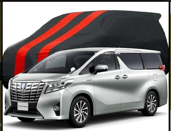 Sarung Mobil Body Cover 2 Warna Merah Hitam Toyota Alphard