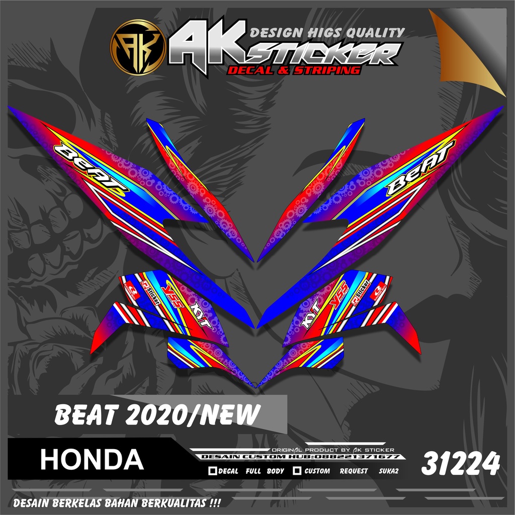 31224 STIKER STRIPING BEAT FI STREET EPS 2020-2021 DESAIN RACING - STRIPING BEAT SEMI FULL
