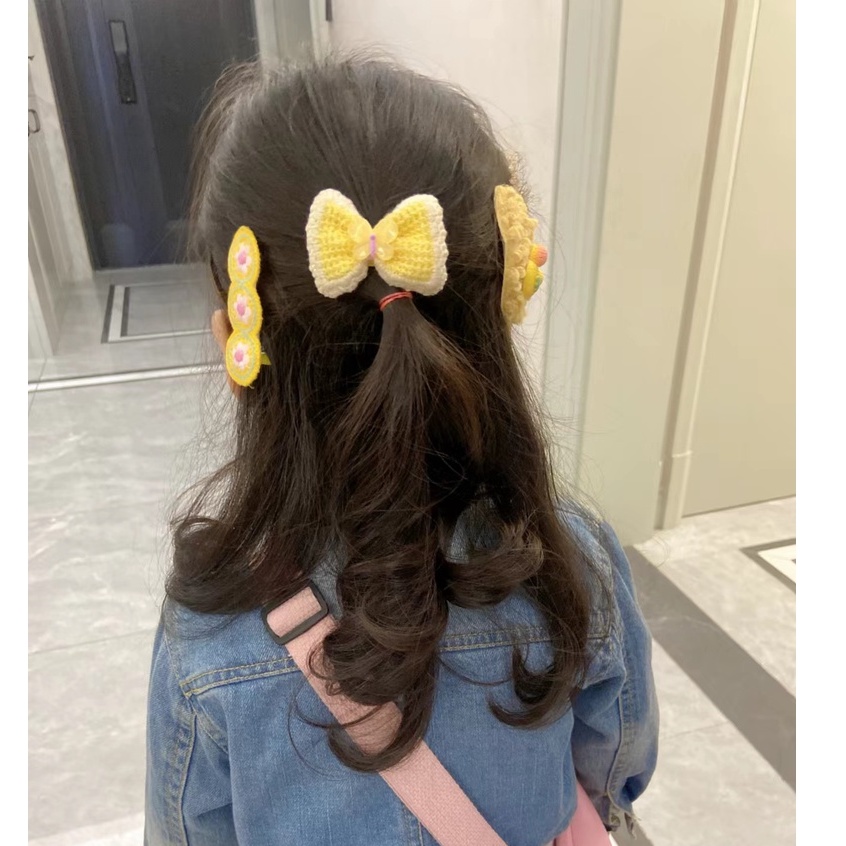 (Hello Girl)F114 Set Jepit Rambut Anak 10pcs/Set Motif Bunga Gaya Korea Import