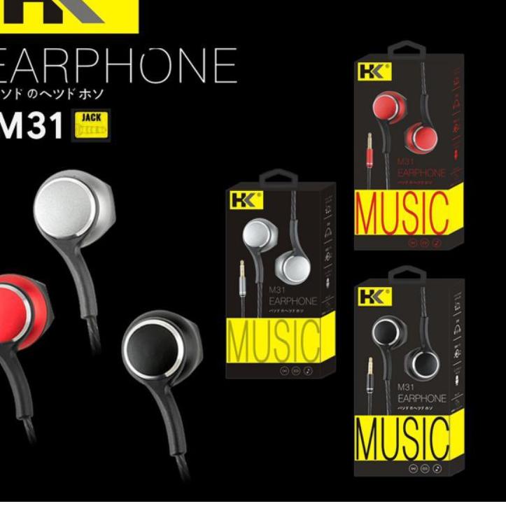 ✥ [gratis ongkir]earphone hk m31 hkm31 superbass ☻