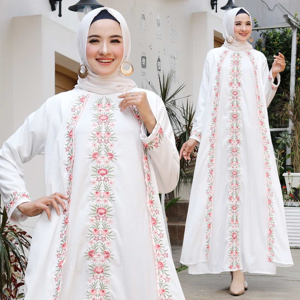 HOPYLOVY - Gamis Premium Bordir Ceruty Babydoll Princess