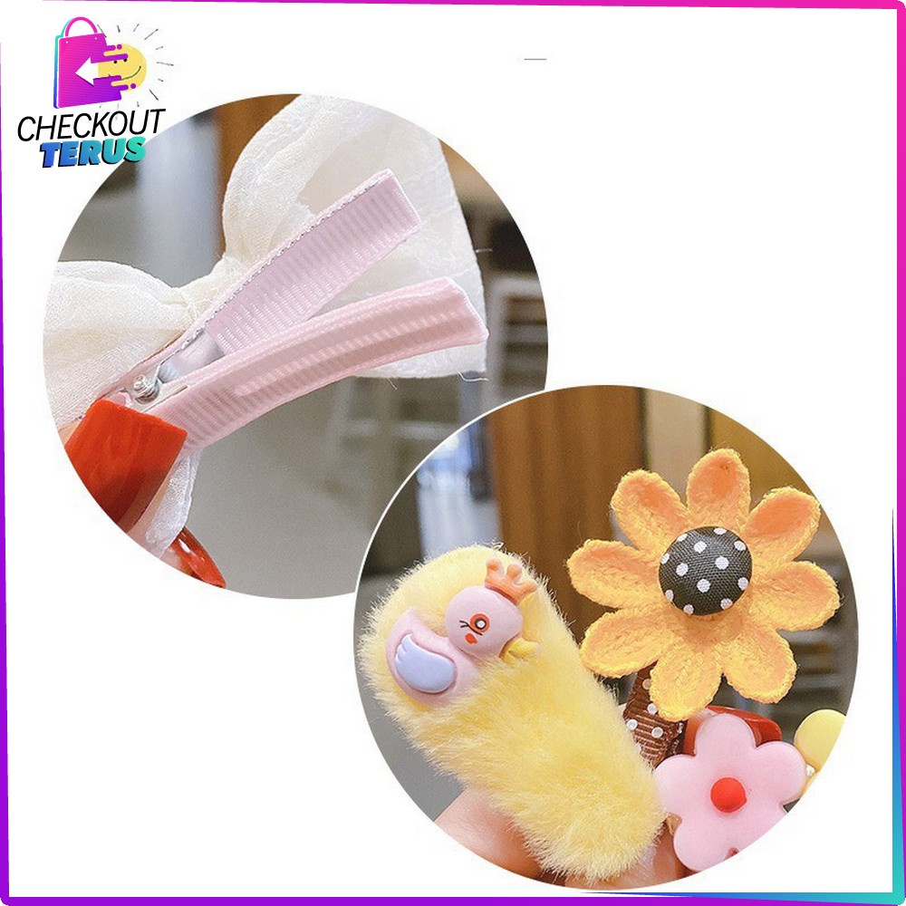 CT C323 Jepit Rambut Anak Ala Korea 9IN1 Jepit Rambut Karakter Kelinci Pita Hair Clip Anak Perempuan Korean Aksesoris Fashion Clips