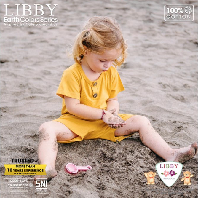 LIBBY BABY EARTH COLORS SERIES Setelan Oblong Pendek + Celana Pendek