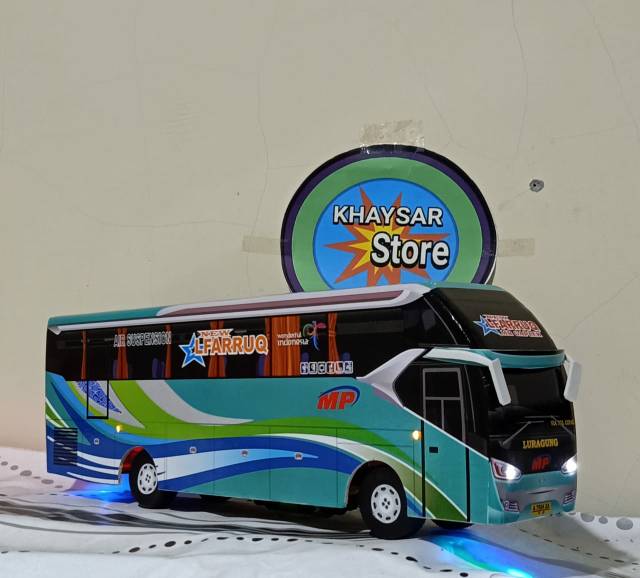 Miniatur bus bis SR2 ALFARUQ plus lampu