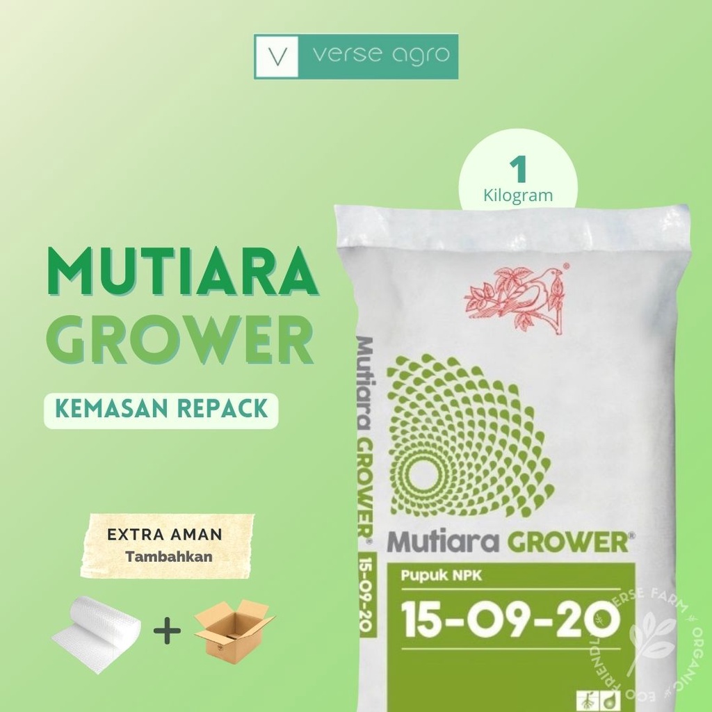 Jual Pupuk Meroke NPK Mutiara Grower Kemasan Repack Asli 1kg | Shopee ...