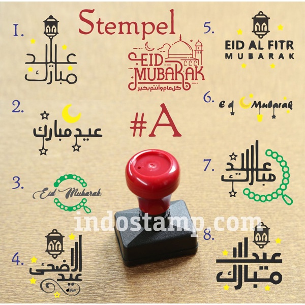 

stempel flash idul fitri eid mubarak hari raya muslim islam design otomatis