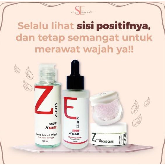 Paket Glowing Jerawat Zenity Skinexpert.id Acne Snow Algae Cream Wajah Glowing Bekas Jerawat  Acne Skin Prone Ampuh BPOM-6