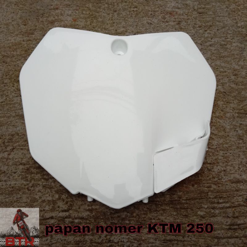 PAPAN PLAT NOMER KTM 250 SIXDAYS - PAPAN NOMER KTM 250 SIXDAYS -PUTIH