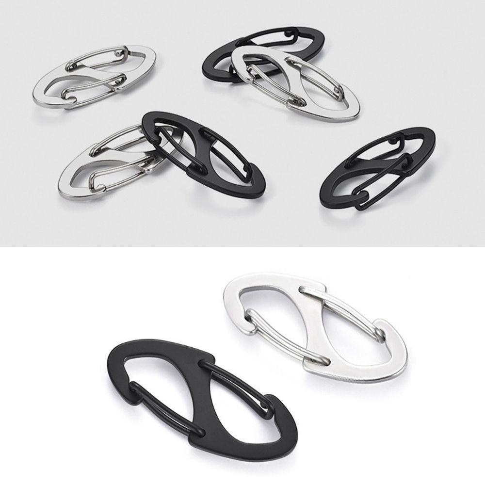 Nanas1per2 /2 /3 /5 /10pcs Carabiner Metal Mini Camping Hiking Outdoor EDC Alat Gantungan Kunci Ring