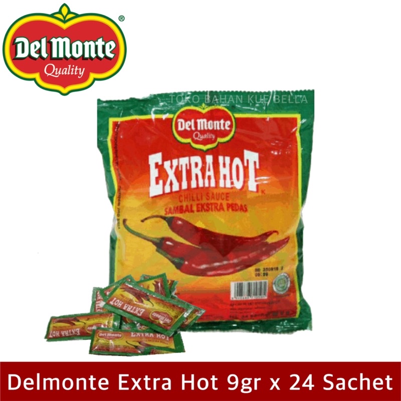 Delmonte EXTRA HOT 9gr x 24pcs (SACHET) Saus Sambal Del Monte