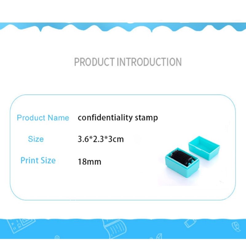 Stamp Roller Alat Penghapus Alamat Resi Portable Stempel Pelindung Privacy Mini