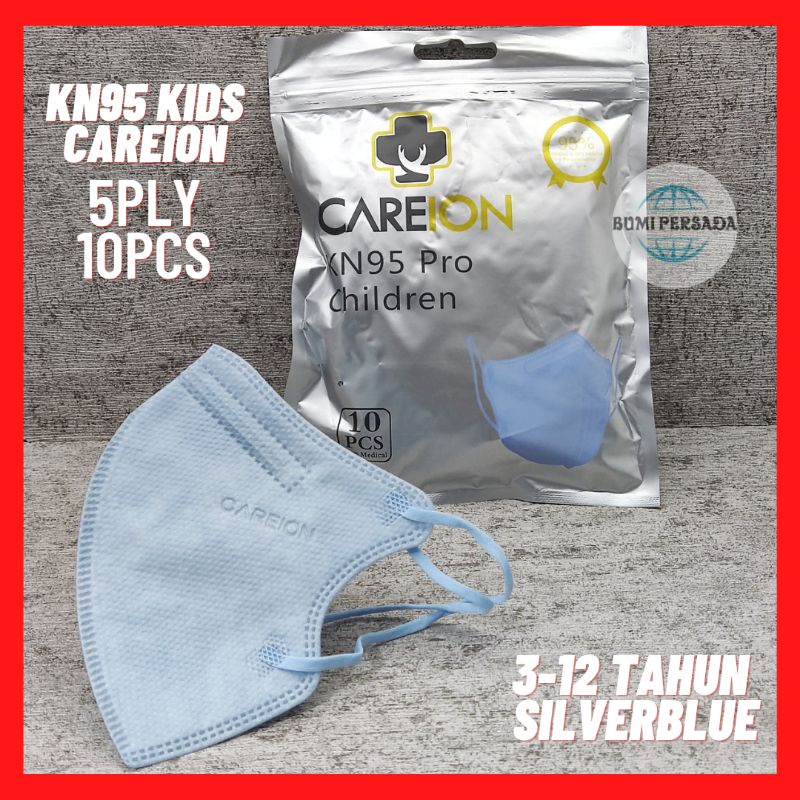 (Shumu Masker Anak KN95  Premium Kids Mask Steril 10pcs permasker perkemasan) ( KN95 Anak Careion 10pcs) KN 95 isi 10 pcs