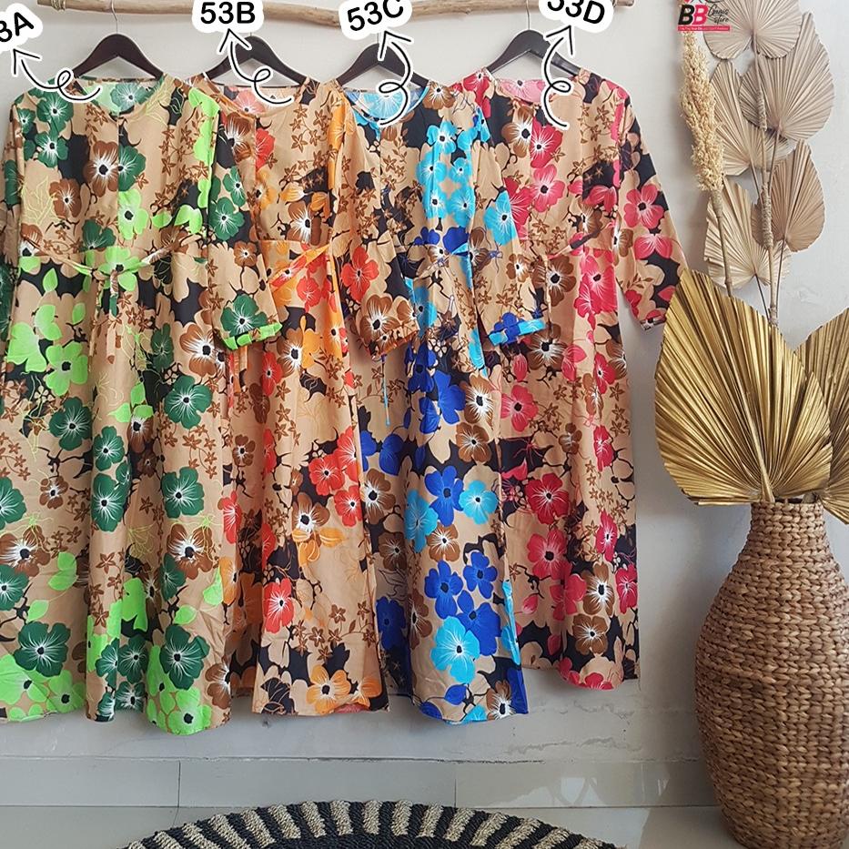 [KODE VJLPF] (02) LD 120 Size XXXL Gamis Katun Jepang Jumbo Motif Retro, Etnik, Bunga Polkadot, Vint