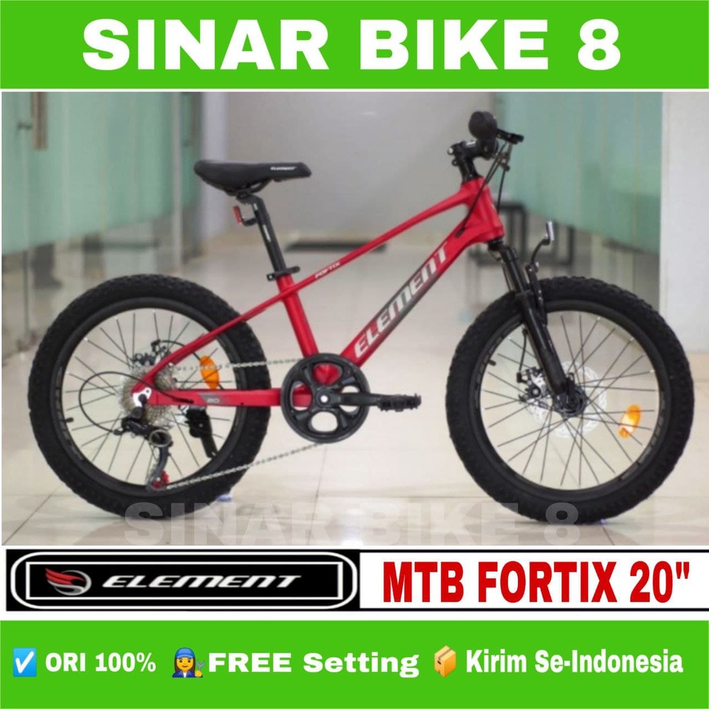 Sepeda Gunung  Ukuran 20 Inch MTB ELEMENT FORTIX Alloy 7 Speed Rem Cakram