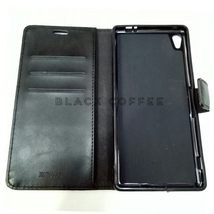 sarung buku kulit xperia xa ultra LEATHER CASE FASHION xperia