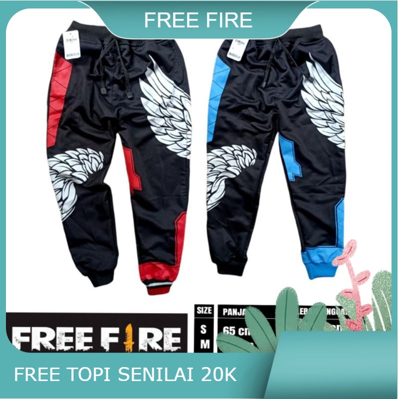 Termurah 5-20th/DEWASA Celana gaming ANGEL FREE FIRE ANAK/REMAJA/CELANA GAMING ANAK FF/JOGER FREE FI
