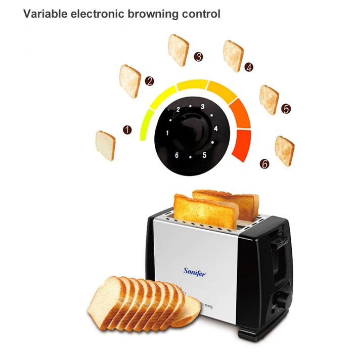 Sonifer SF6007 2 Slices Toaster - SF-6007 Pemanggang Roti