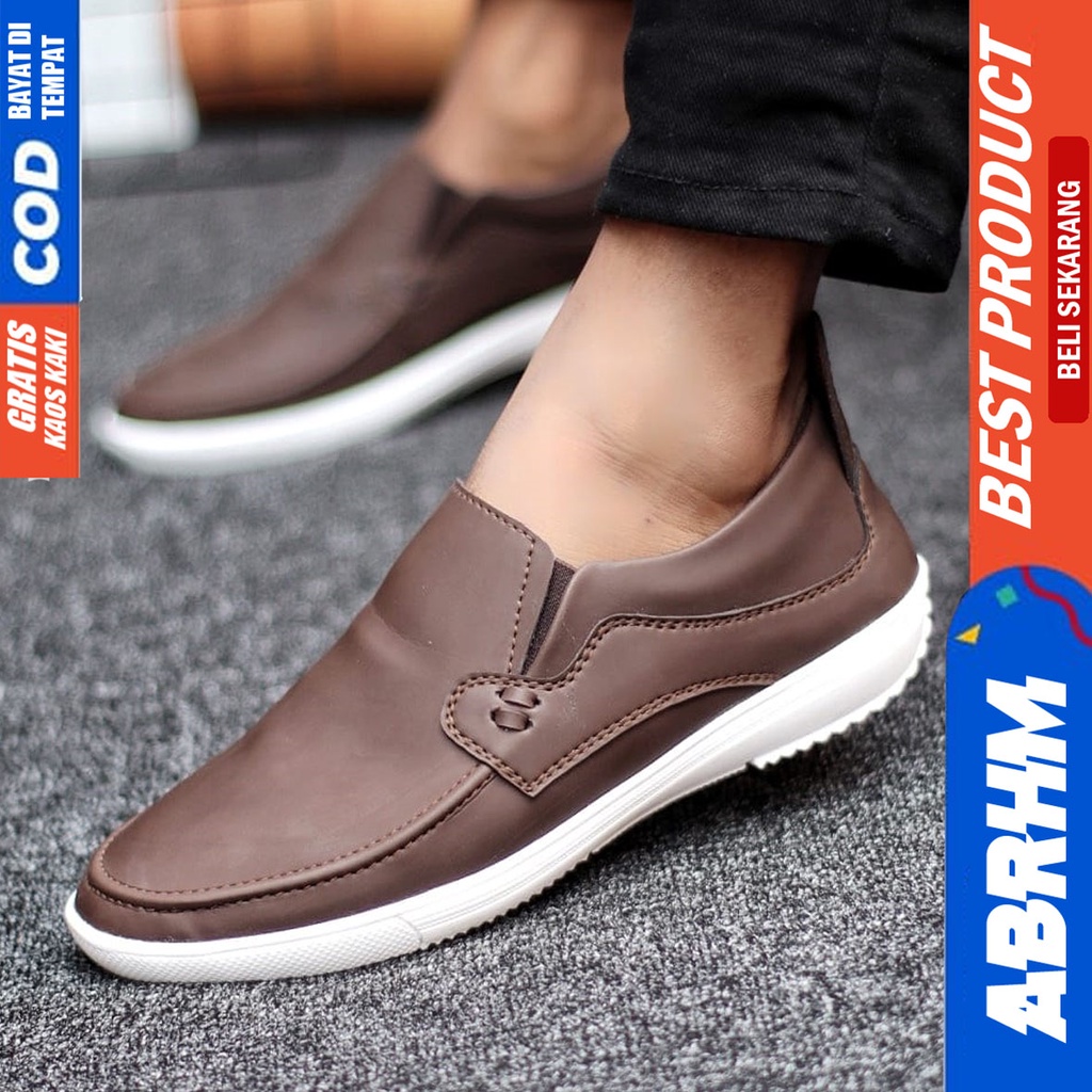 Abrhm Drosan - Sepatu Slip On Pria Casual