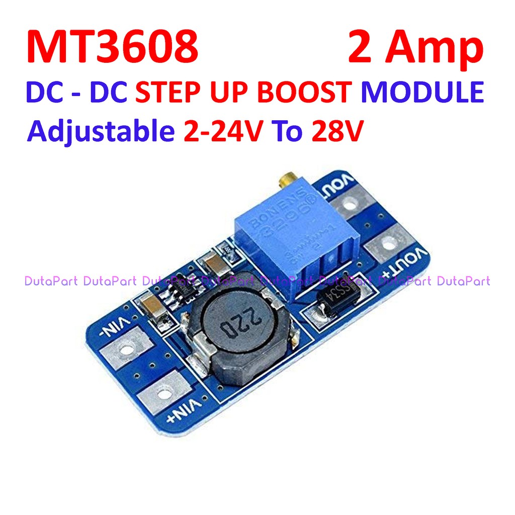 MT3608 2A DC Adjustable Step Up Boost Power Converter Booster Module